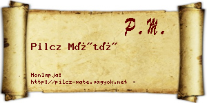 Pilcz Máté névjegykártya
